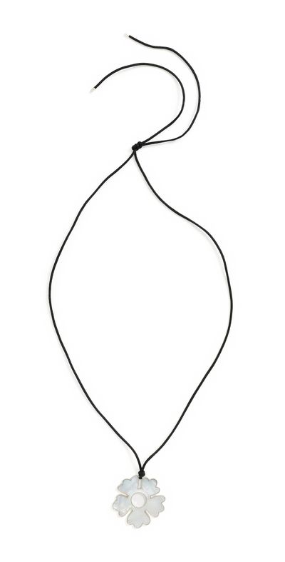 Tory Burch Tory Burch Forget Me Not Cord Necklace Light Silver/Ivory One