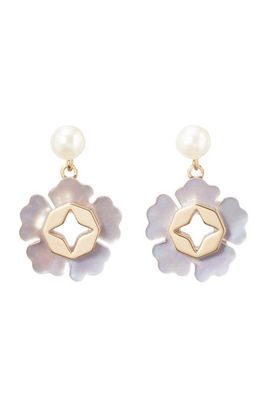 Tory Burch Tory Burch Forget Me Not Pearl Drop Earrings
