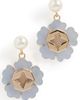 Tory Burch Tory Burch Forget Me Not Pearl Drop Earrings Tory Gold / Blue One - 1