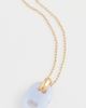 Tory Burch Tory Burch Gemini Link Pendant Necklace Light Brass/Blue One - 2