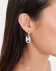 Tory Burch Tory Burch Gemini Link Small Hoop Earrings Light Brass/Light Blue One - 3