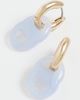 Tory Burch Tory Burch Gemini Link Small Hoop Earrings Light Brass/Light Blue One - 4