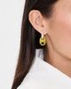Tory Burch Tory Burch Gemini Link Small Hoop Earrings Light Silver/Green One - 3