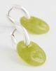 Tory Burch Tory Burch Gemini Link Small Hoop Earrings Light Silver/Green One - 4