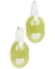 Tory Burch Tory Burch Gemini Link Small Hoop Earrings Light Silver/Green One - 5