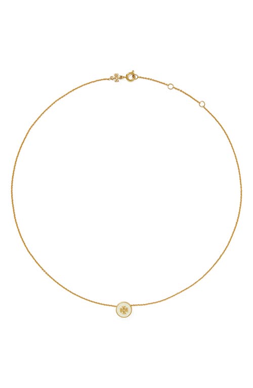 Tory Burch Tory Burch Icon Enamel Pendant Necklace