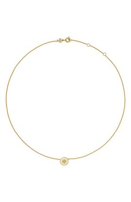 Tory Burch Tory Burch Icon Enamel Pendant Necklace