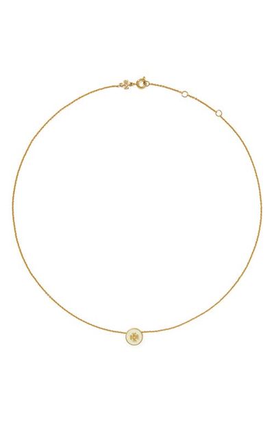 Tory Burch Tory Burch Icon Enamel Pendant Necklace