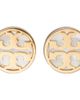 Tory Burch Tory Burch Icon Mother of Pearl Circle Stud Earrings - 1