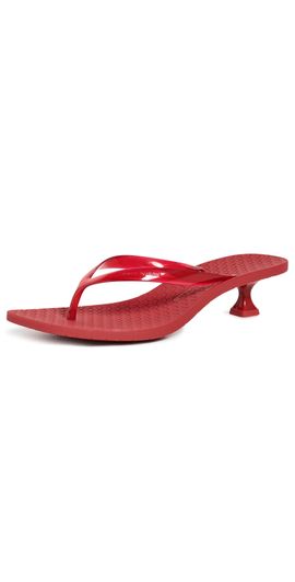 Tory Burch Tory Burch Jelly Heel Flip Flops TOUCAN RED / TOUCAN RED