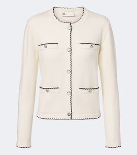 Tory Burch Tory Burch Kendra scalloped wool-blend cardigan