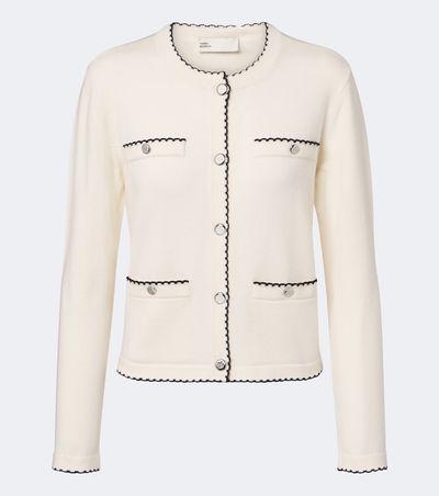 Tory Burch Tory Burch Kendra scalloped wool-blend cardigan