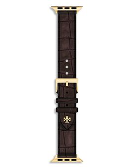 Tory Burch Tory Burch Kira Brown Leather Band for Apple Watch, 38-46mm