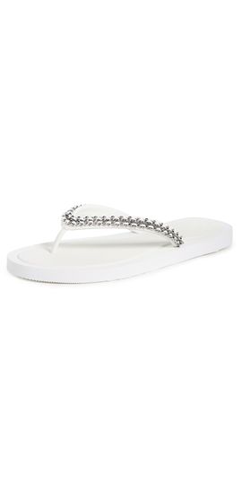 Tory Burch Tory Burch Kira Chain Flip Flops Bianco