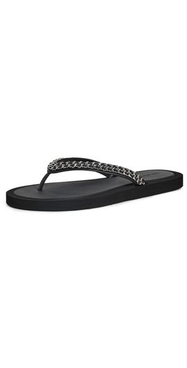 Tory Burch Tory Burch Kira Chain Flip Flops Perfect Black