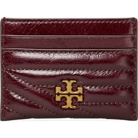 Tory Burch Tory Burch Kira Chevron Glazed Leather Card Case