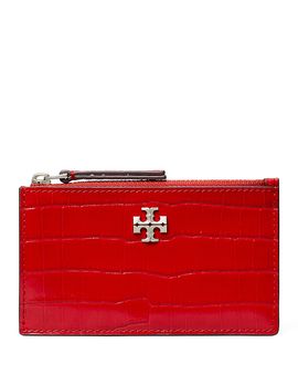 Tory Burch Tory Burch Kira Croc Embossed Leather Card Case