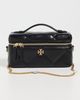 Tory Burch Tory Burch Kira Diamond Quilt Charm East West Vanity Case Black One - 2