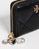 Tory Burch Tory Burch Kira Diamond Quilt Charm Wallet Black One - 3