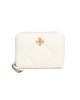 Tory Burch Tory Burch Kira Diamond Quilt Small Zip Around Wallet Warm White One - 5