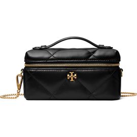 Tory Burch Tory Burch Kira Diamond Quilted Charm Leather Vanity Train Case