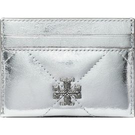 Tory Burch Tory Burch Kira Diamond Quilted Metallic Leather Card Case
