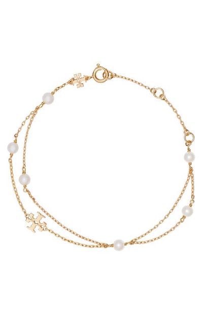 Tory Burch Tory Burch Kira Faux Pearl Layered Bracelet