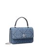 Tory Burch Tory Burch Kira Mini Diamond Quilt Denim Crossbody Bag - 4