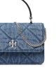 Tory Burch Tory Burch Kira Mini Diamond Quilt Denim Crossbody Bag - 5