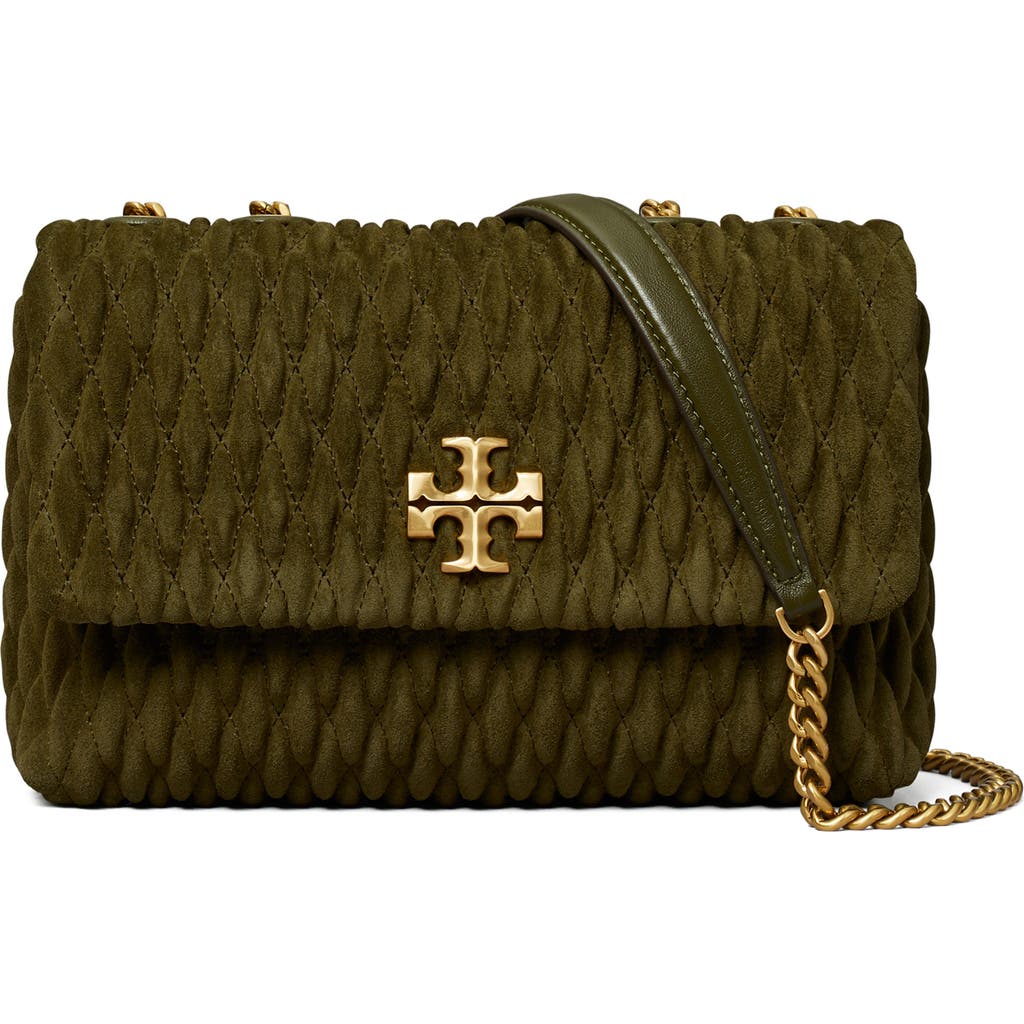 Tory Burch Tory Burch Kira Ruched Suede Convertible Shoulder Bag