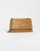 Tory Burch Tory Burch Kira Turnlock Suede Mini Bag Toffee One - 2
