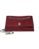 Tory Burch Tory Burch Kira Turnlock Suede Shoulder Bag Merlot One - 1