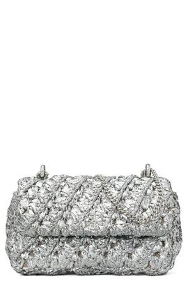 Tory Burch Tory Burch Kira Woven Metallic Leather Crossbody Bag