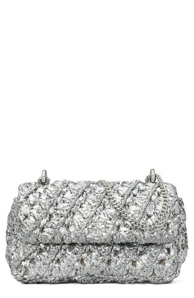 Tory Burch Tory Burch Kira Woven Metallic Leather Crossbody Bag