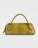 Tory Burch Tory Burch Leather Lock Snake Top Handle Bag Moss One - 2