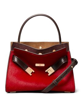 Tory Burch Tory Burch Lee Radziwell Calf Hair Top Handle Crossbody