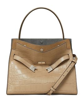 Tory Burch Tory Burch Lee Radziwill Small Embossed Leather Double Bag