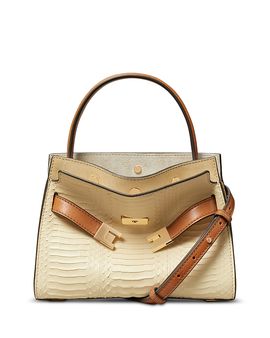 Tory Burch Tory Burch Lee Radziwill Snake Embossed Leather Crossbody Bag
