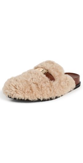 Tory Burch Tory Burch Leelee Mules Sweet Brown/True Natural/Gold