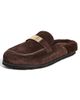 Tory Burch Tory Burch Leelee Shearling Mules Dark Cocoa - 1