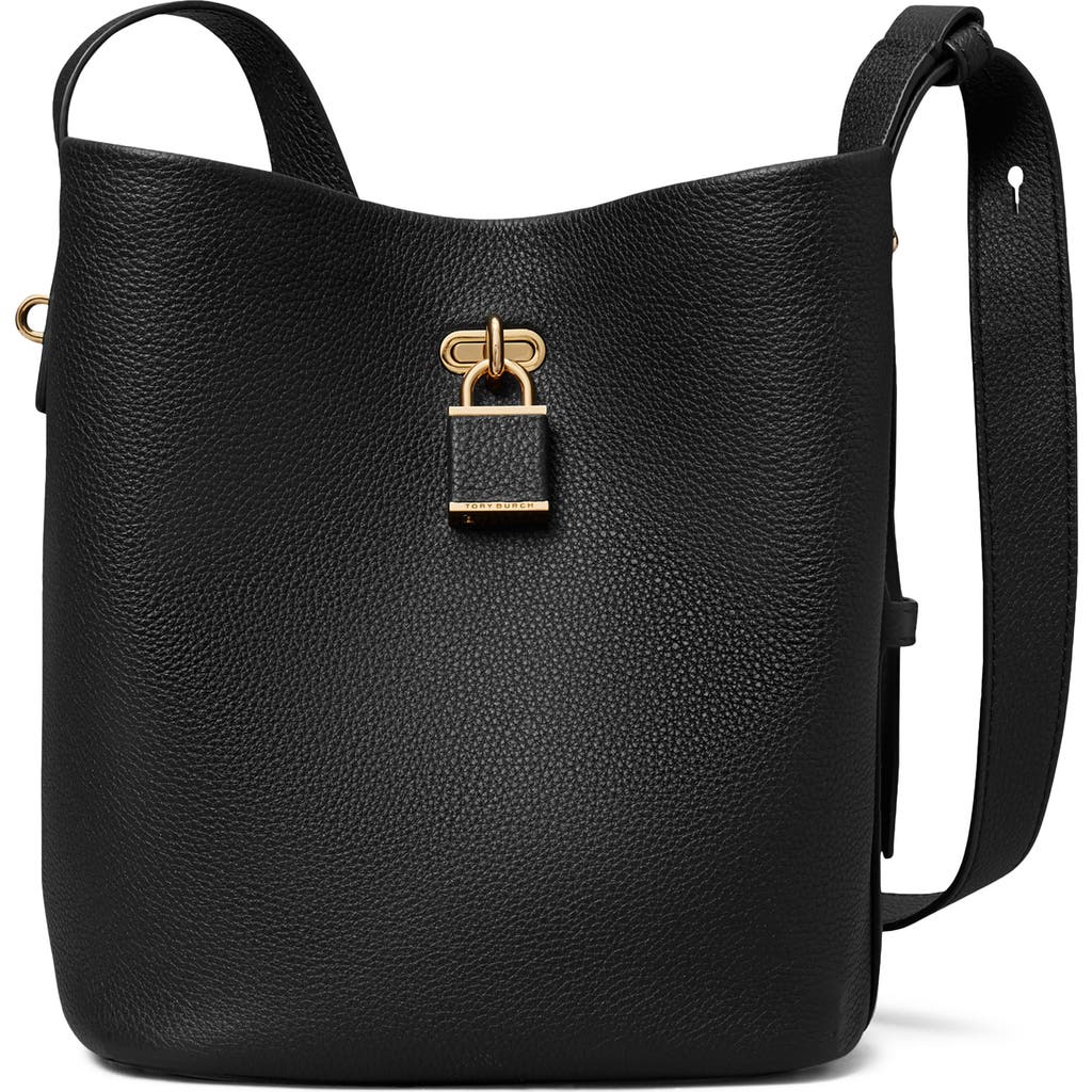 Tory Burch Tory Burch Lock Slim Medium Leather Bucket Bag
