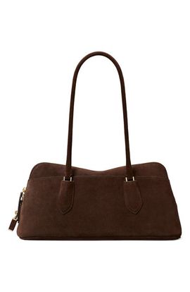 Tory Burch Tory Burch Lock Suede East-West Satchel
