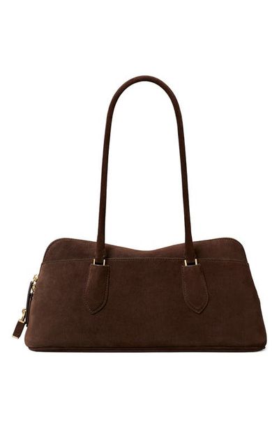 Tory Burch Tory Burch Lock Suede East-West Satchel