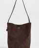 Tory Burch Tory Burch Lock Suede Slim Bucket Bag Dark Cocoa One - 2
