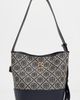 Tory Burch Tory Burch Lock T Monogram Slim Medium Bucket Bag Tory Navy One - 2