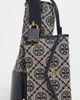 Tory Burch Tory Burch Lock T Monogram Slim Medium Bucket Bag Tory Navy One - 5