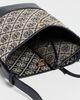 Tory Burch Tory Burch Lock T Monogram Slim Medium Bucket Bag Tory Navy One - 6