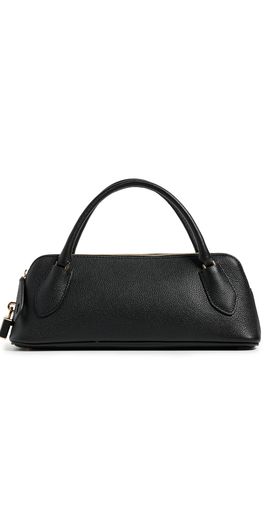 Tory Burch Tory Burch Lock Top Handle Baguette Bag Black One