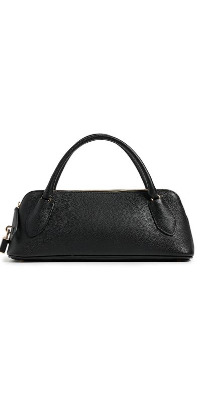Tory Burch Tory Burch Lock Top Handle Baguette Bag Black One