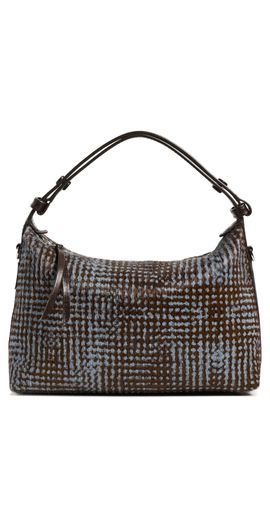 Tory Burch Tory Burch Mellow Haircalf Shoulder Bag Dusky Blue Multi One